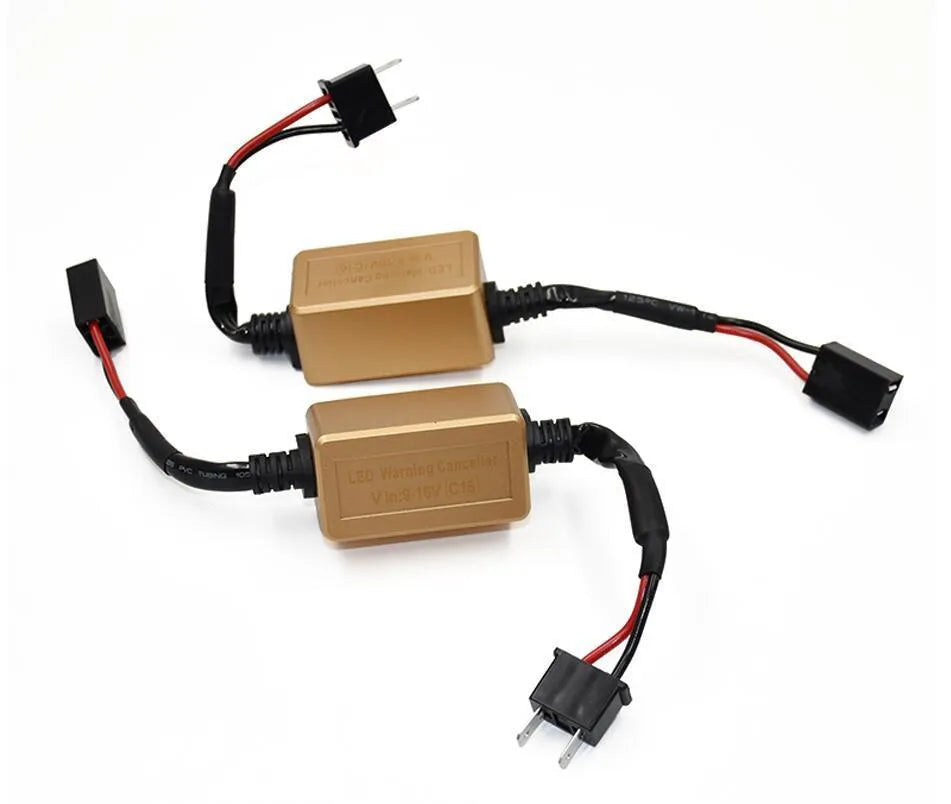 Black alloy H4 H7 H11 LED car headlight Canbus decoder for plug and play installation