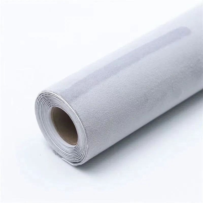 Self-adhesive leather suede sheet showing texture and colour options for DIY projects