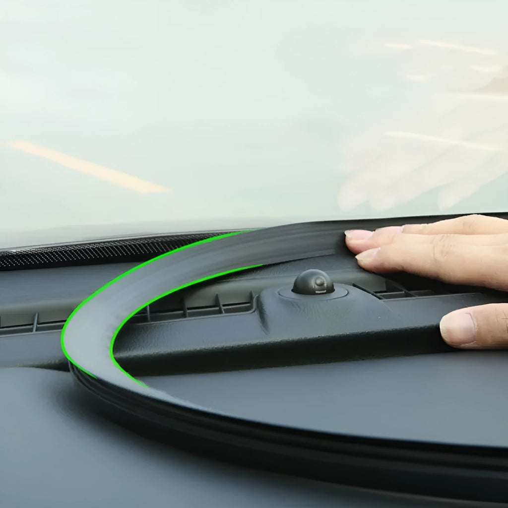 Silicone dashboard soundproof seal strip for Mitsubishi Outlander, 1.6 metres long with card slots