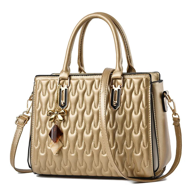 Women's polyester shoulder messenger bag in street trend style with large capacity and zipper compartment