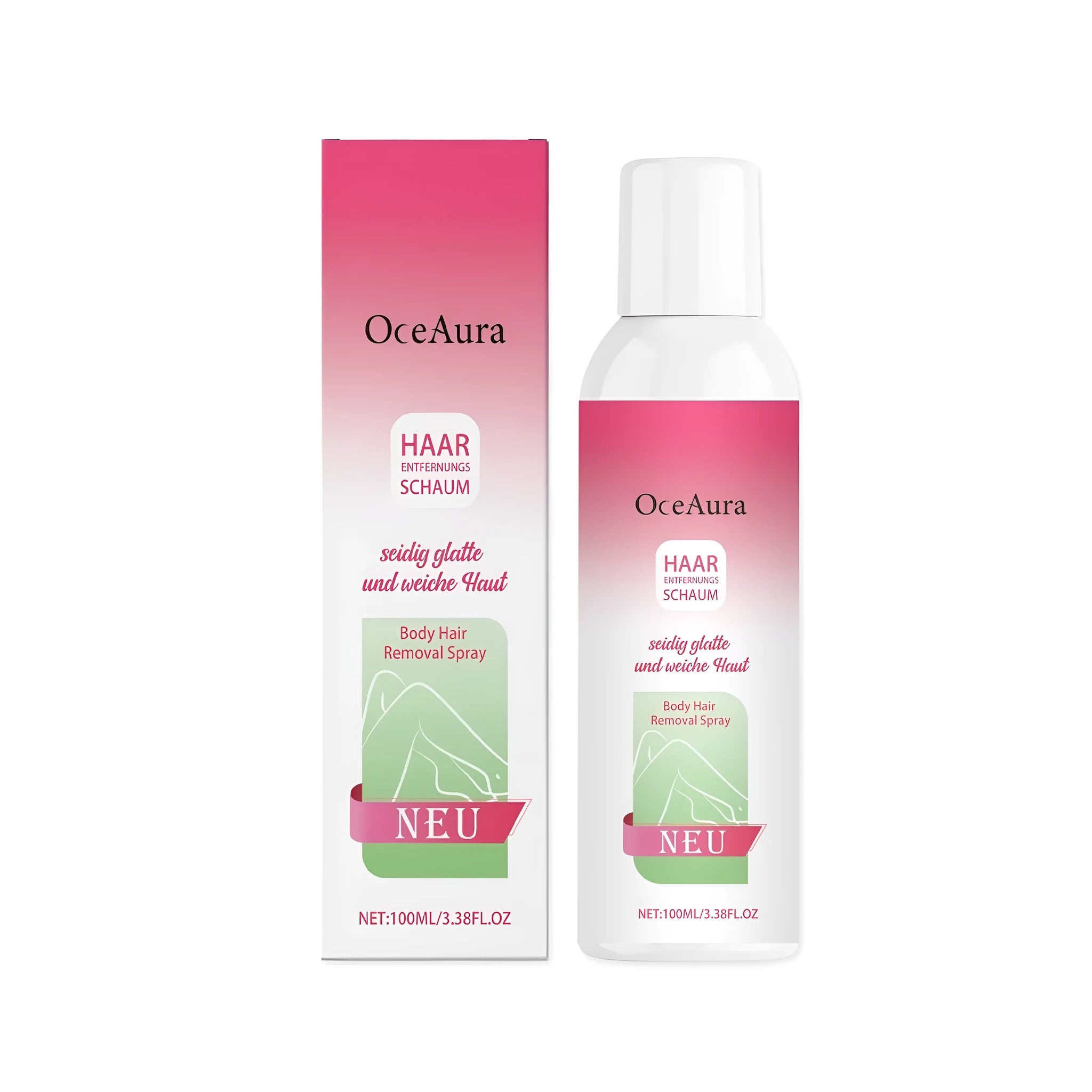 100ml aerosol can of body hair removal spray with depilatory formula