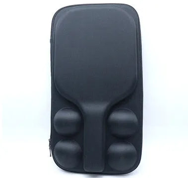 Black EVA pickleball shoulder bag for one racket and four balls, dimensions 45x25x8cm.