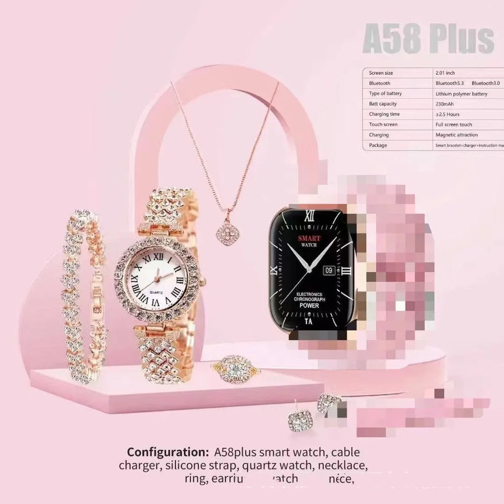 A58PLUS Smart Watch with touch screen display on wrist showing Bluetooth calling interface