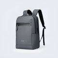 Graphite grey Oxford cloth USB charging business backpack with sewn thread detailing