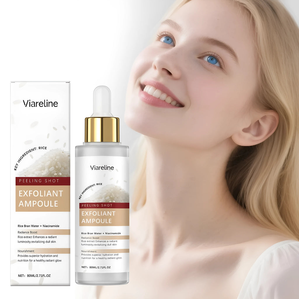 80ml bottle of exfoliating facial liquid with salicylic acid and hyaluronic acid.