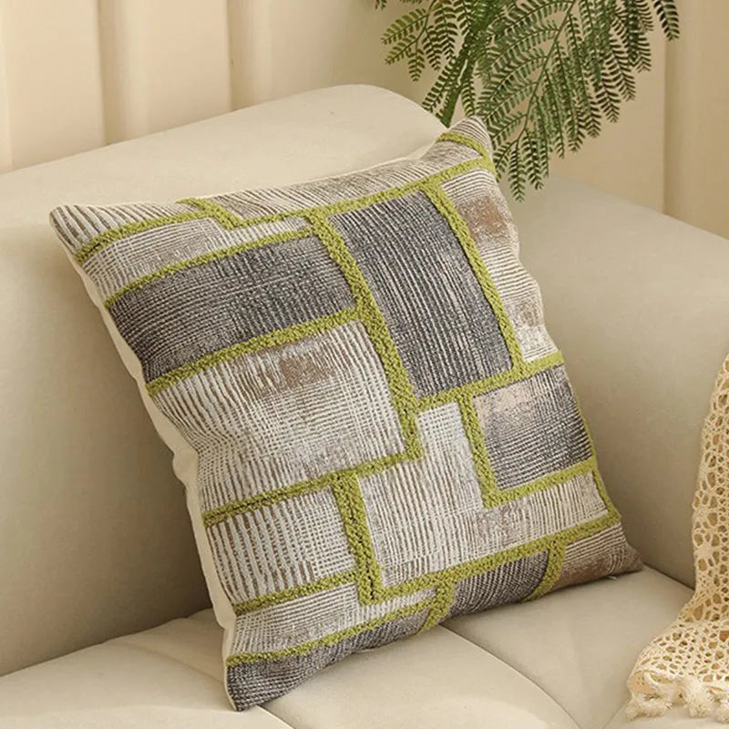 45cm square Jacquard pillow cover with a detailed retro floral pattern in multiple colour options.