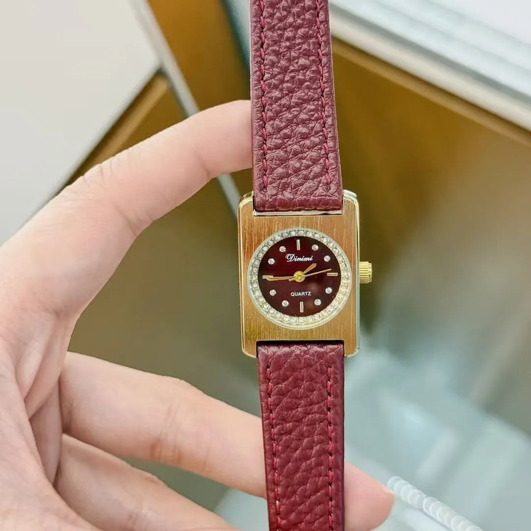Women's alloy watch with Chinese-style design options like camellia and octagonal patterns, 8mm thick case.