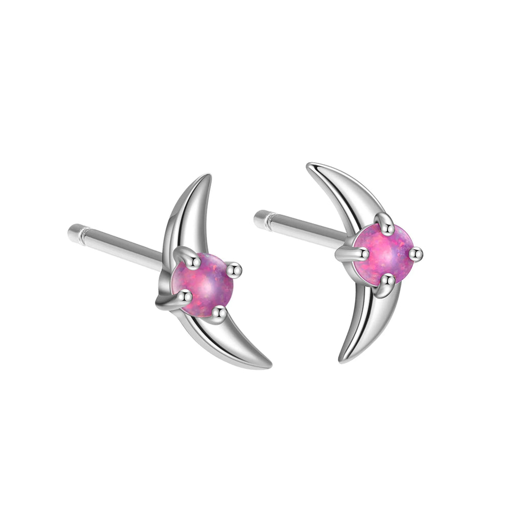 925 sterling silver geometric earrings with electroplated finish and stone accents in gold or platinum tone