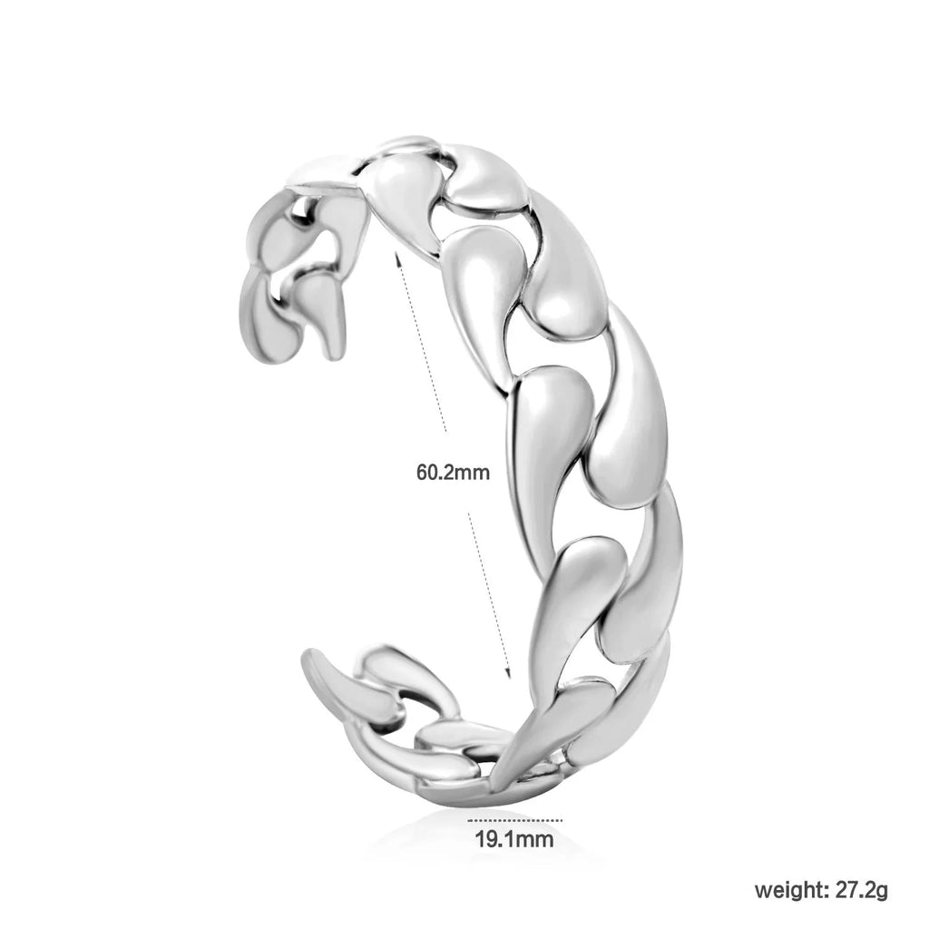 Stainless steel alloy fashion bracelet in advanced European American styling