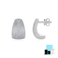 Geometric S925 sterling silver ear studs for women with hypoallergenic alloy construction