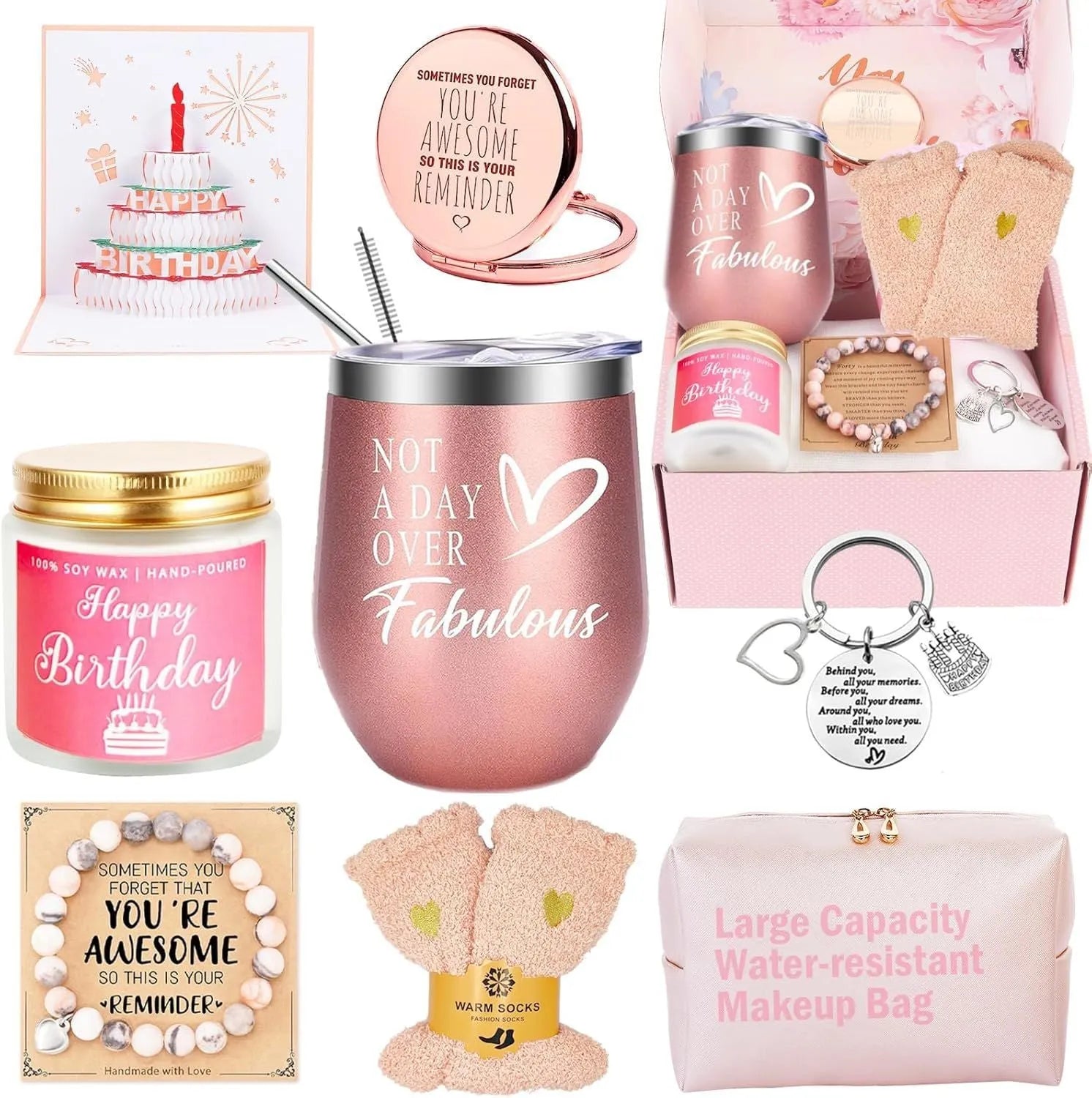 Soy wax aromatherapy candle bath set gift box in modern simplicity style with multiple colour suit options.