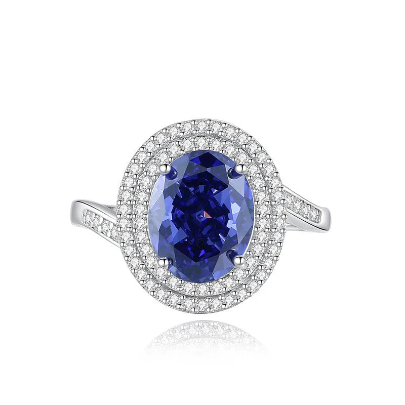 925 sterling silver heart ring with a faceted ice flower cut zircon stone.