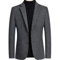 Men's slim fit wool suit in grey colour with non-ironing fabric for autumn winter wear