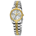 Women's waterproof quartz fashion watch with 10mm thickness in gold, silver, and metallic colour variations