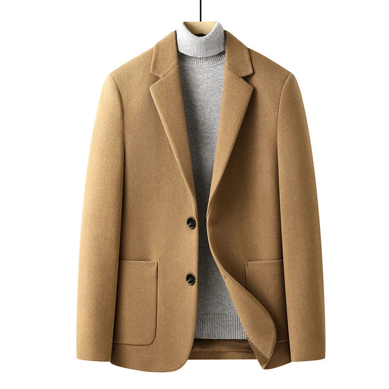 Men's slim fit wool suit in grey colour with non-ironing fabric for autumn winter wear