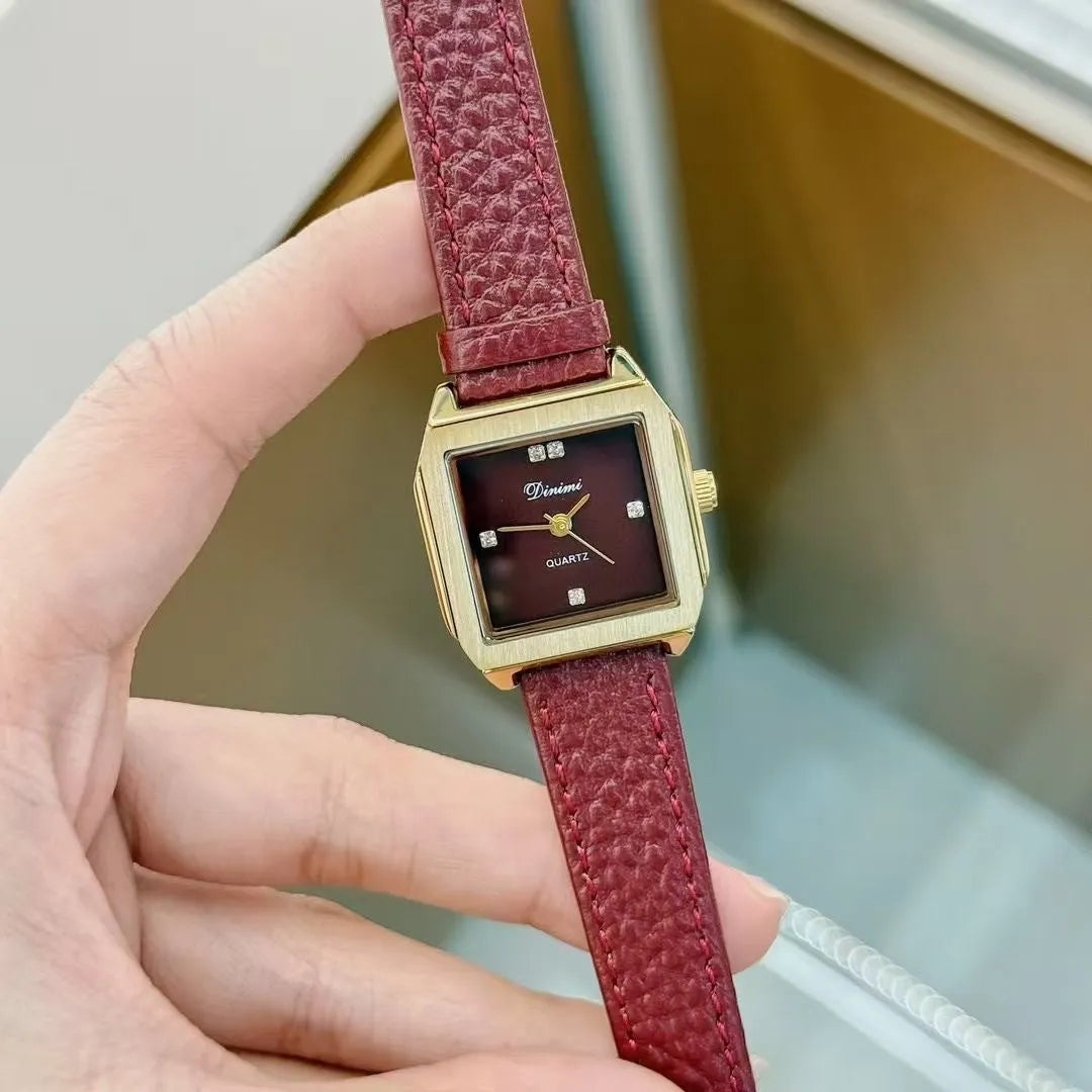 Women's alloy watch with Chinese-style design options like camellia and octagonal patterns, 8mm thick case.