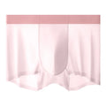 Men's bean green Ice Silk shorts with mid-waist fit and seamless design on a neutral background.