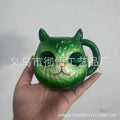 Resin cat cup decorative craft in American style design available in four colour options
