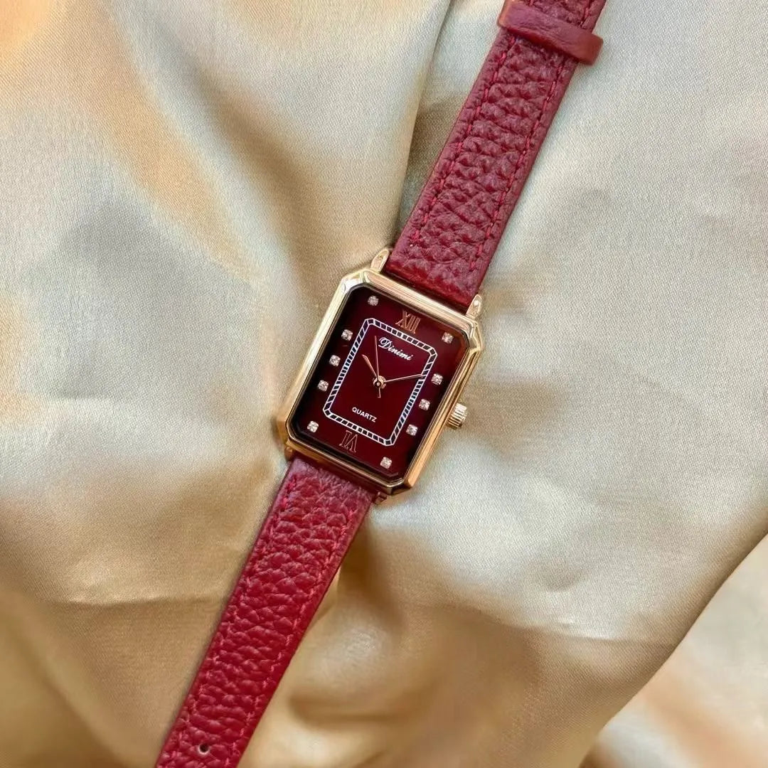Women's alloy watch with Chinese-style design options like camellia and octagonal patterns, 8mm thick case.