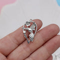 Magpie bird design alloy pendant with electroplated finish for DIY jewellery making