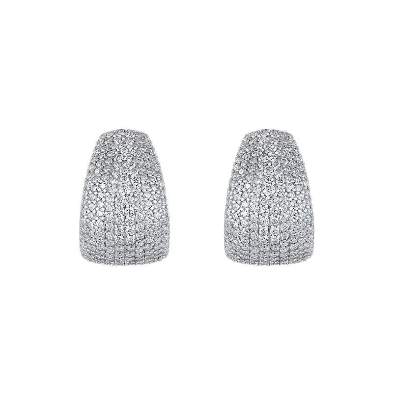 Geometric S925 sterling silver ear studs for women with hypoallergenic alloy construction