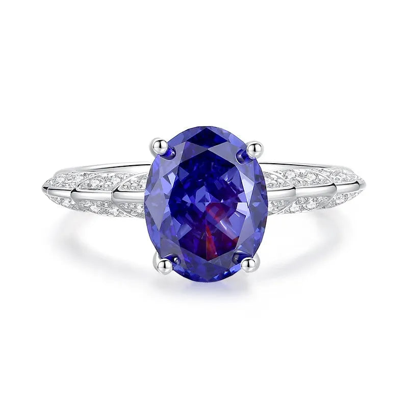 925 sterling silver heart ring with a faceted ice flower cut zircon stone.