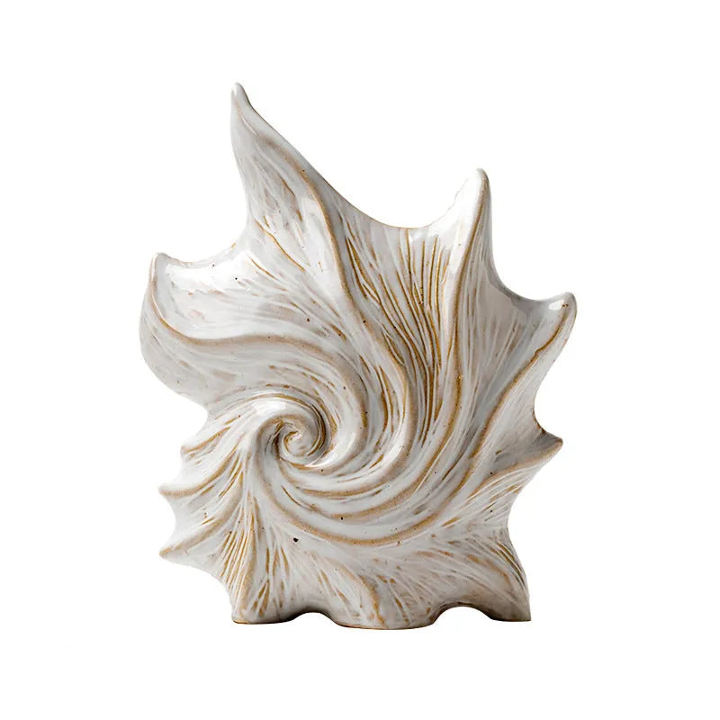 European style ceramic decorative vase with coloured glaze finish in retro creative design