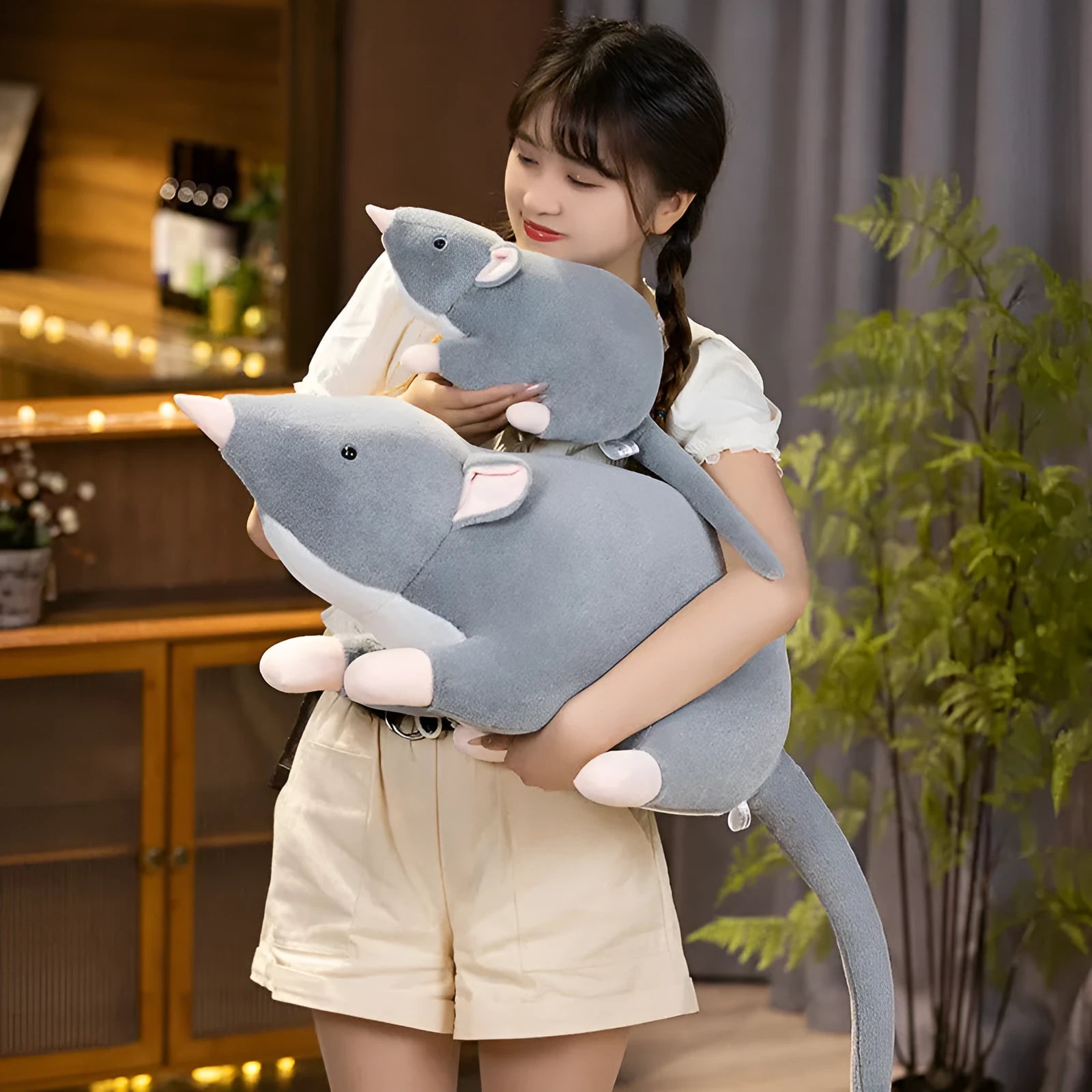 Cartoon mouse plush doll toy in three sizes: 32cm, 50cm and 100cm