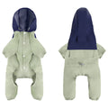 British style waterproof polyester dog jacket for small and medium breeds in Army Green