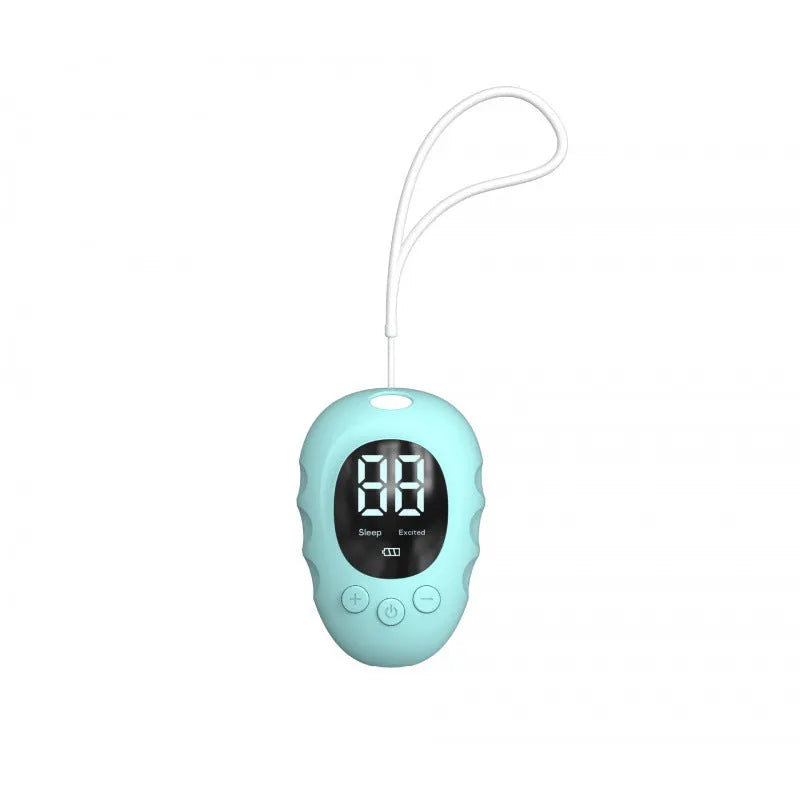 Silicone sleep aid hand grip device in black, green or white colour with rechargeable battery and remote control