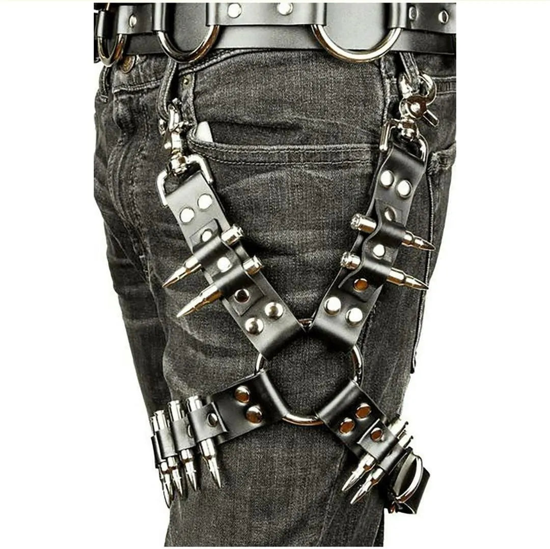 Black PU leather leggings fashion accessory laid flat.