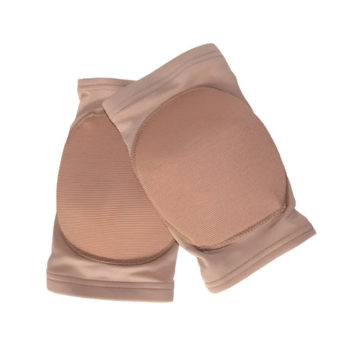 Ballet dance knee pads in skin colour and black with five size options for yoga and exercise knee protection