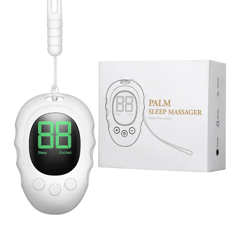 Silicone sleep aid hand grip device in black, green or white colour with rechargeable battery and remote control