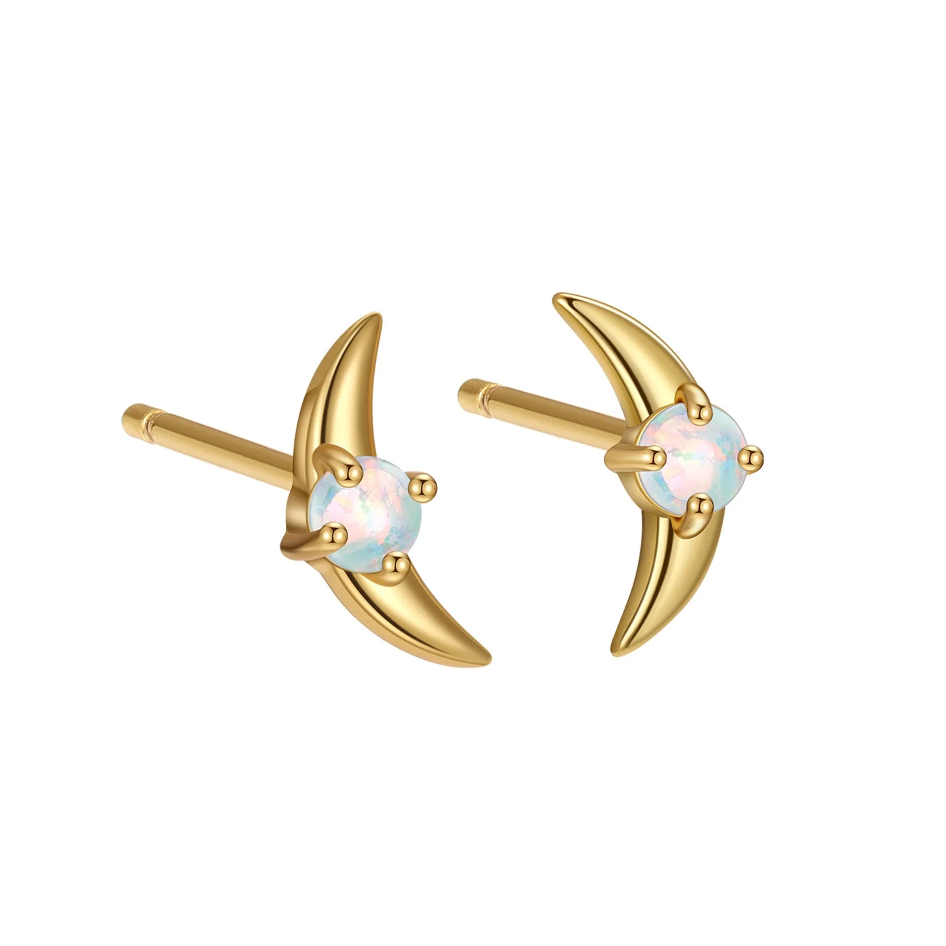 925 sterling silver geometric earrings with electroplated finish and stone accents in gold or platinum tone