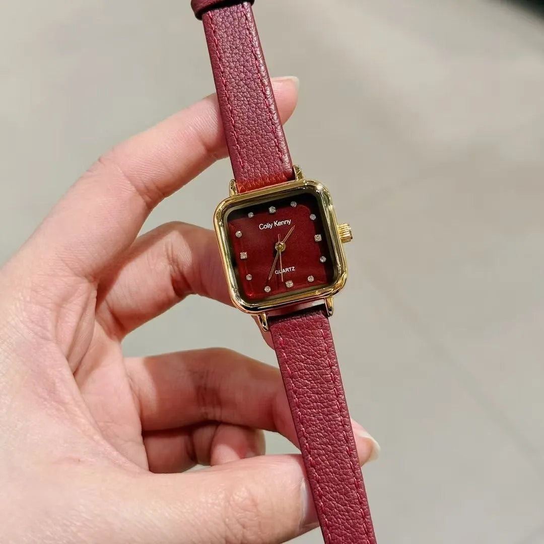 Women's alloy watch with Chinese-style design options like camellia and octagonal patterns, 8mm thick case.