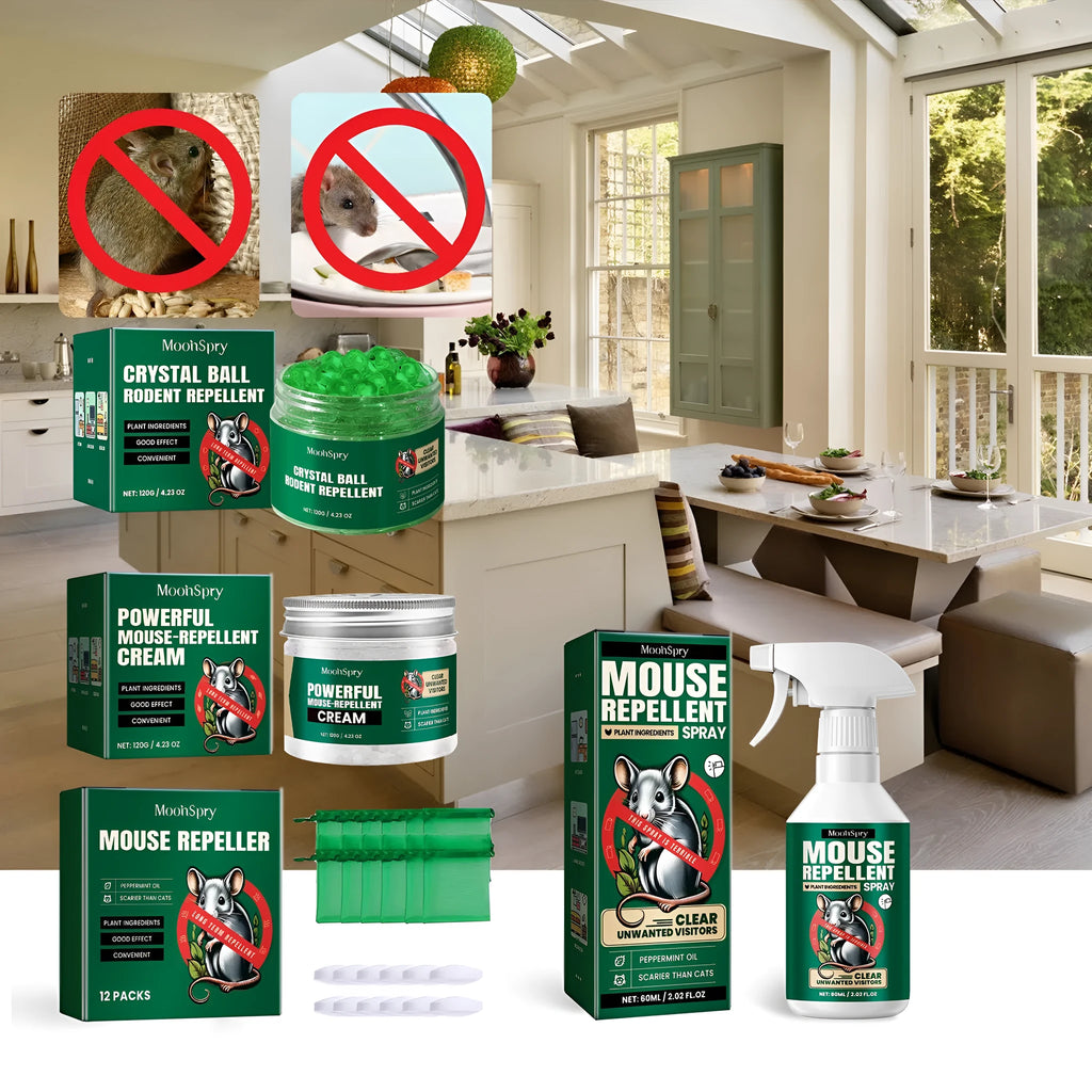 60ml bottle of natural rat repellent spray with clove, peppermint, camphor, and chilli oils
