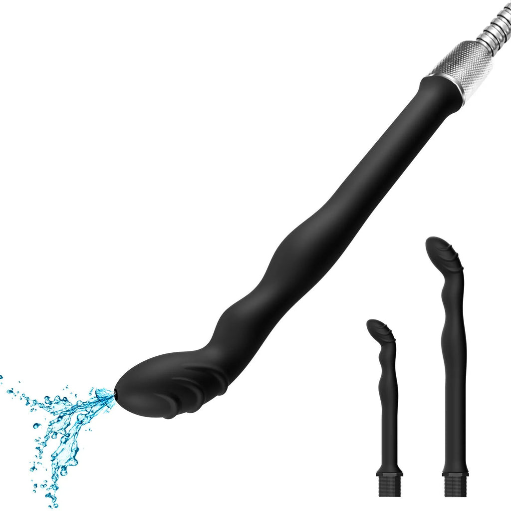 Black silicone hosepipe flusher for back court cleaning in large and small size options