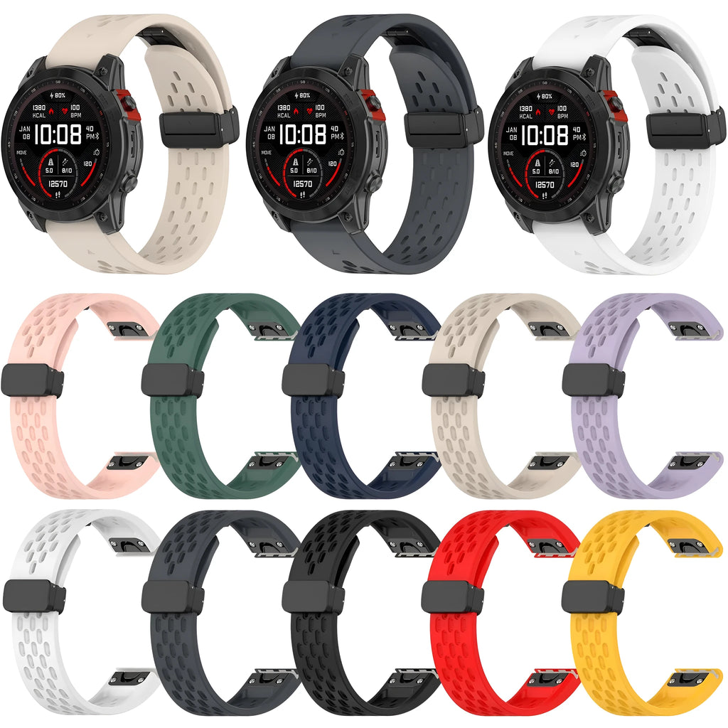 Quick release watch strap for Garmin Fenix 8 and Fenix 7 Pro in multiple colour options.