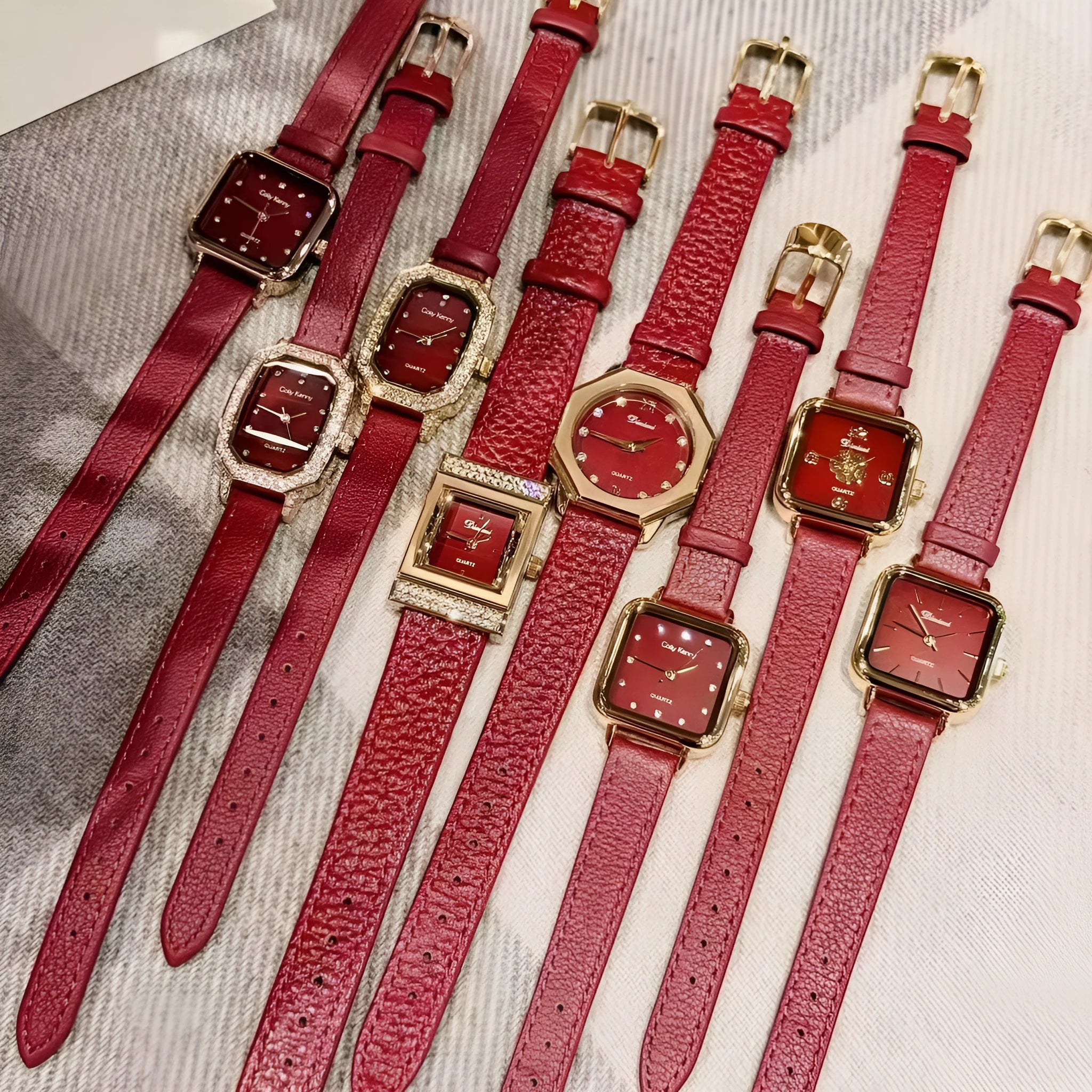 Women's alloy watch with Chinese-style design options like camellia and octagonal patterns, 8mm thick case.