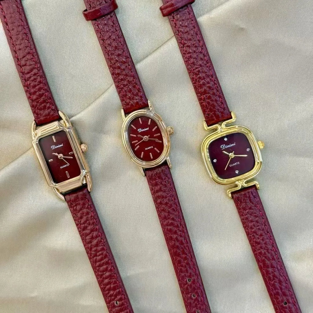 Women's alloy watch with Chinese-style design options like camellia and octagonal patterns, 8mm thick case.