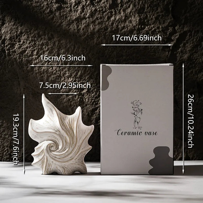European style ceramic decorative vase with coloured glaze finish in retro creative design