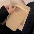 Pure Color Simple Advanced Silicone Phone Case for iPhone in bean purple, soft shell style