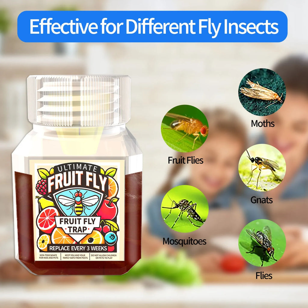 Fruit fly bait liquid bottle for SK003 traps with funnel options