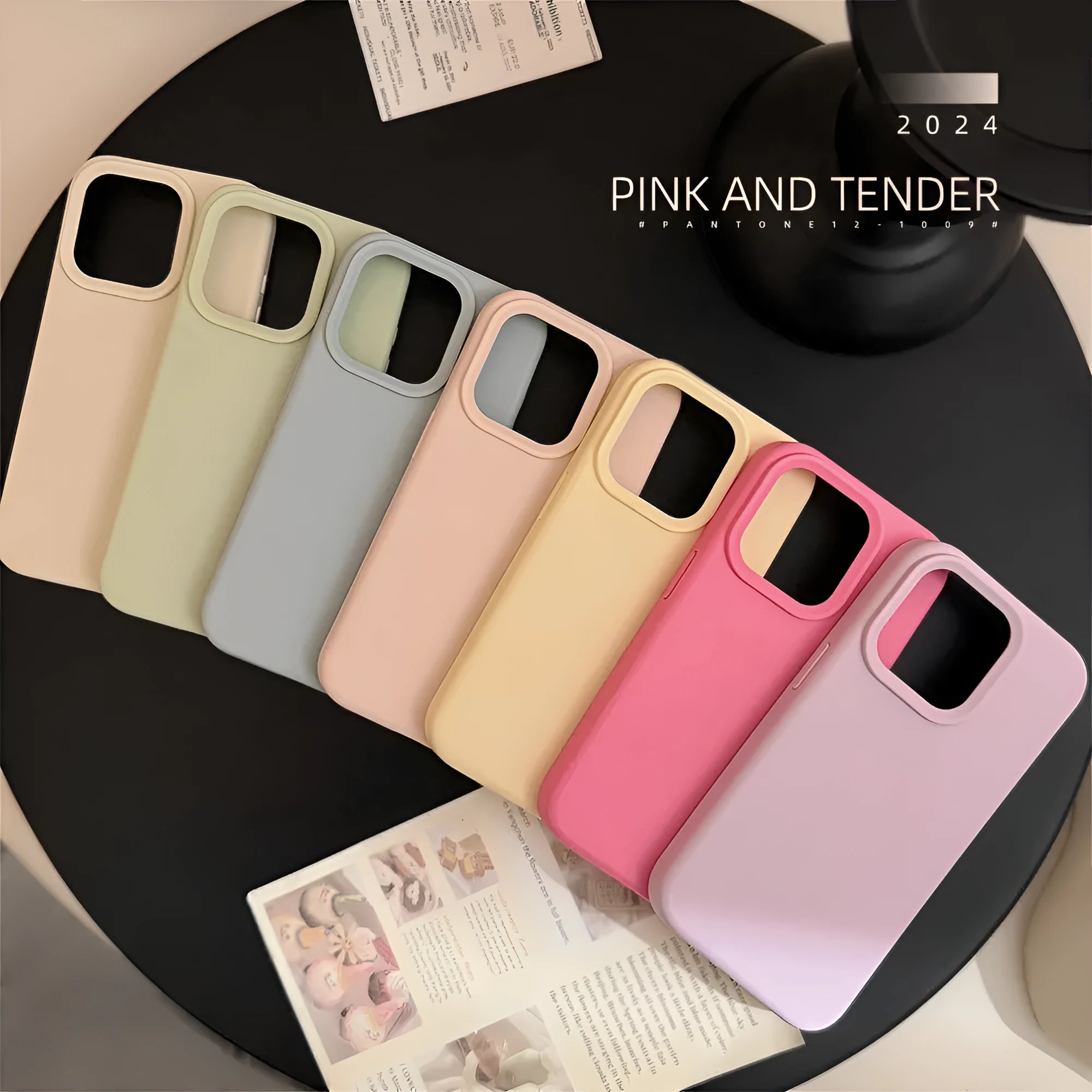 Pure Color Simple Advanced Silicone Phone Case for iPhone in bean purple, soft shell style