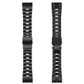Garmin Jiaming Fenix compatible watch strap in black, shown with 22mm lug width