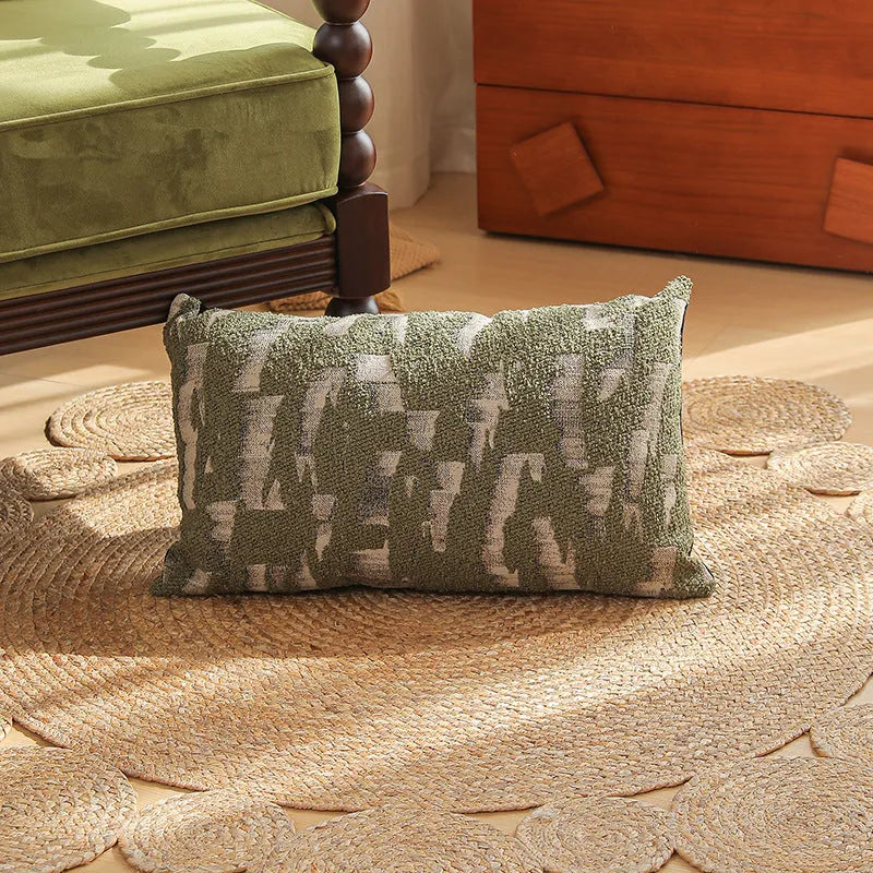 45cm square Jacquard pillow cover with a detailed retro floral pattern in multiple colour options.