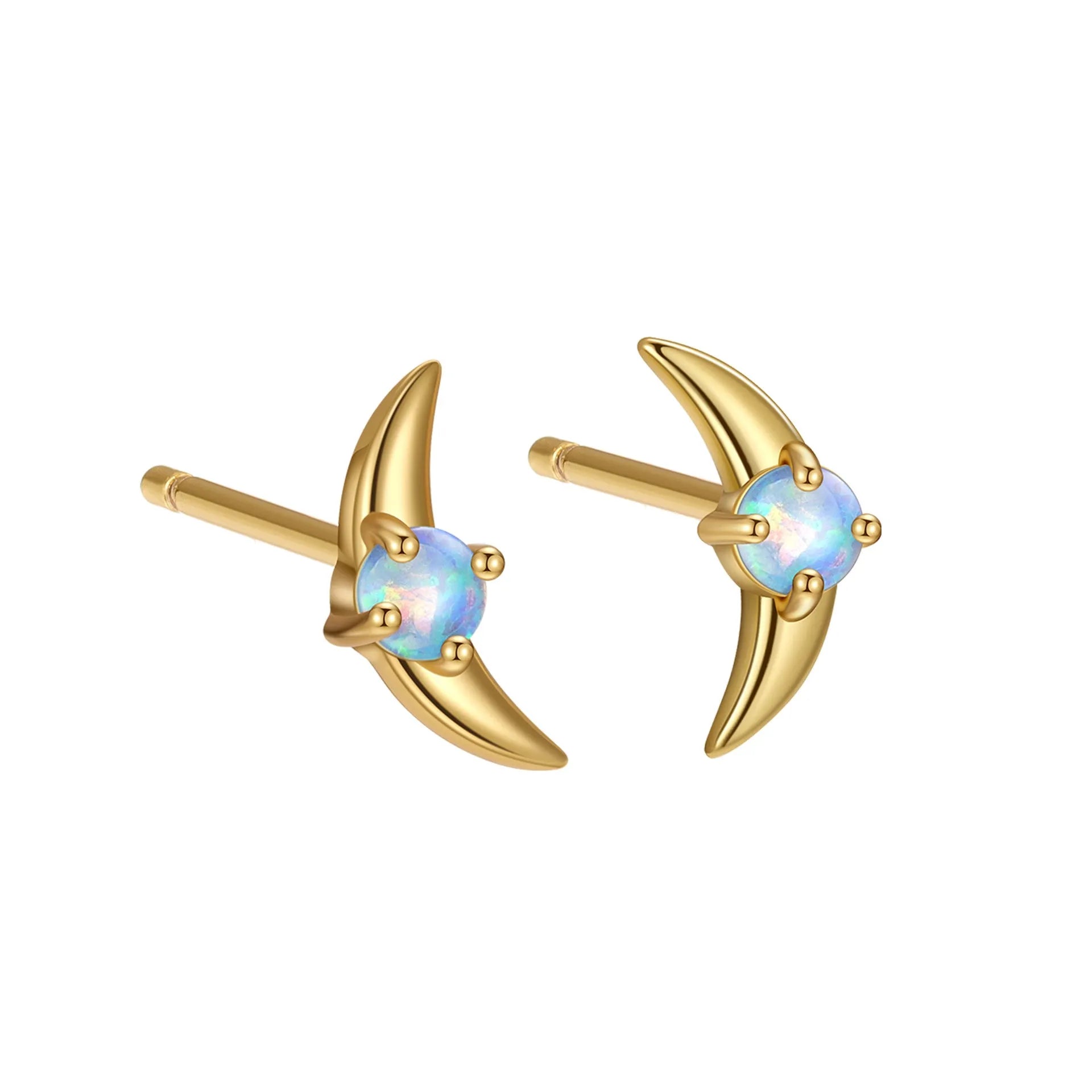 925 sterling silver geometric earrings with electroplated finish and stone accents in gold or platinum tone