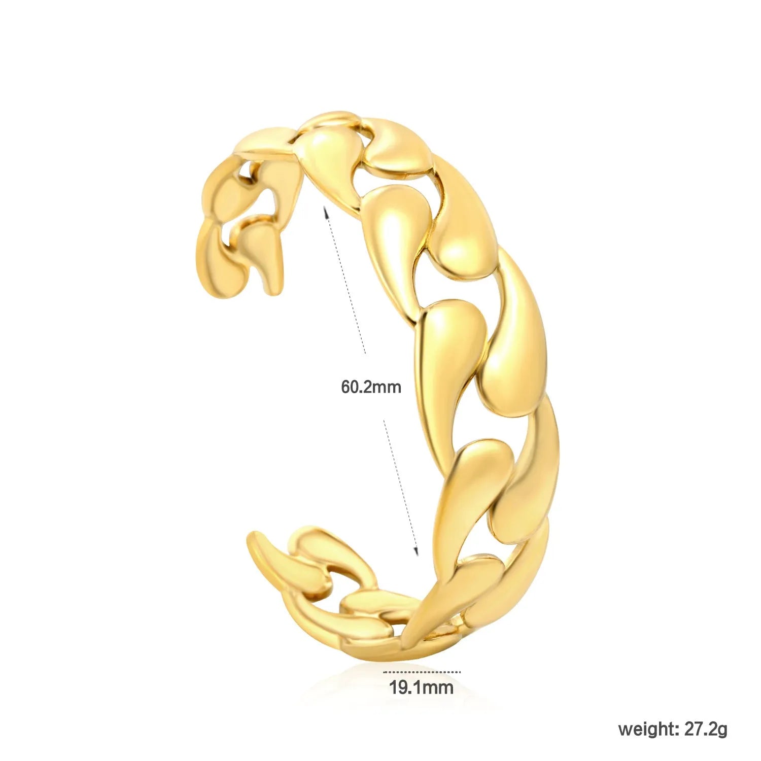 Stainless steel alloy fashion bracelet in advanced European American styling