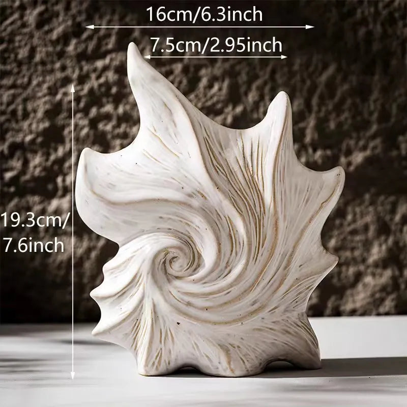European style ceramic decorative vase with coloured glaze finish in retro creative design