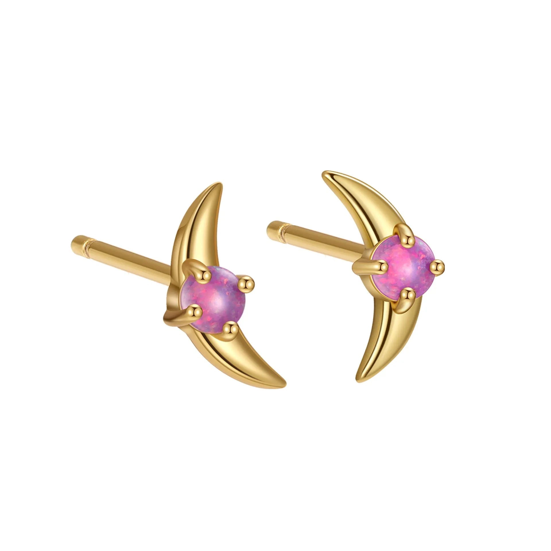 925 sterling silver geometric earrings with electroplated finish and stone accents in gold or platinum tone